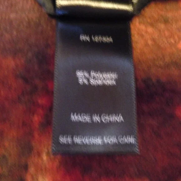 Ali Miles Multicolor Stained Glass Abstract Colors Long Sleeve V-Neck XL - Picture 5 of 7